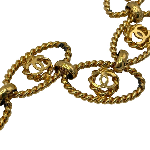 【中古】 CHANEL シャネル CHAIN BELT チェーンベルト 小物 ゴールド 中古
