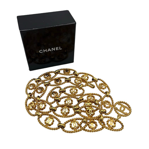 【中古】 CHANEL シャネル CHAIN BELT チェーンベルト 小物 ゴールド 中古