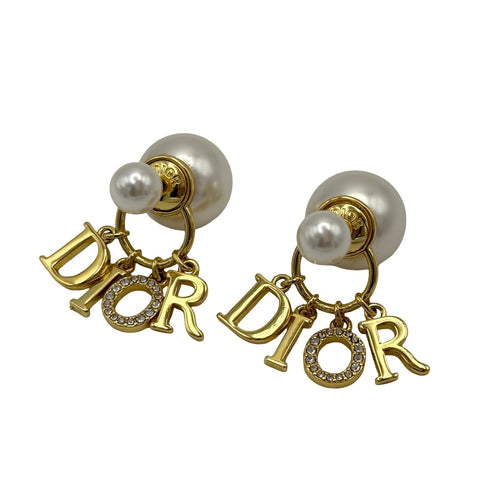 【中古】 Christian Dior クリスチャン ディオール EARRINGS ピアス ピアス メタル/レジンパール 中古