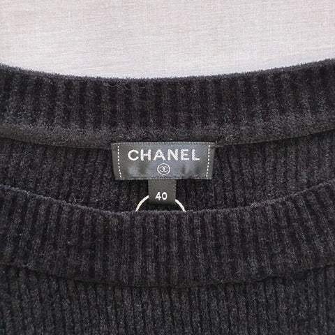 【美品】 CHANEL シャネル SWEATER ココ金ボタン付きニットセーター 40 USED 中古 2020年 CLOTHES 洋服