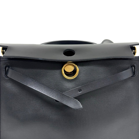 【中古】 Hermes エルメス HERBAG 31 エールバッグ31 ショルダーバッグ B刻(2023年) ブラック トワルアッシュ・ベルリンヌ×レザー 中古 USED バッグ