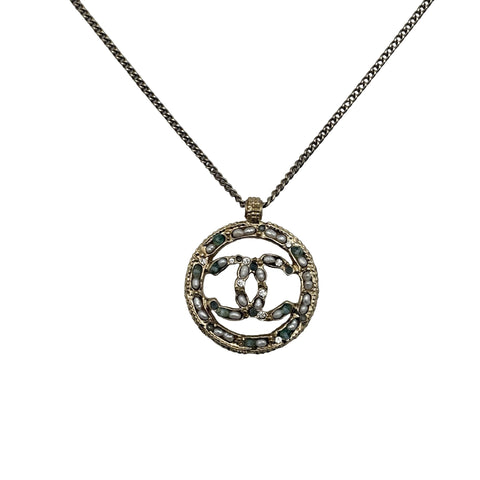 【中古】 CHANEL シャネル ROUND BIJOU NECKLACE ココマーク ラウンドビジューネックレス  GP 中古