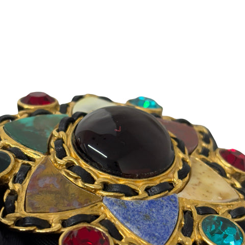 【中古】 CHANEL シャネル BROOCH ブローチ  天然石 六芒星 マルチカラー 中古 MULTI COLOR