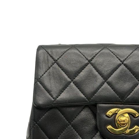 【中古】 CHANEL シャネル MINI MATELASSE ミニマトラッセ ショルダーバッグ 1番台(1990年) ブラック ラムスキン 中古 USED バッグ