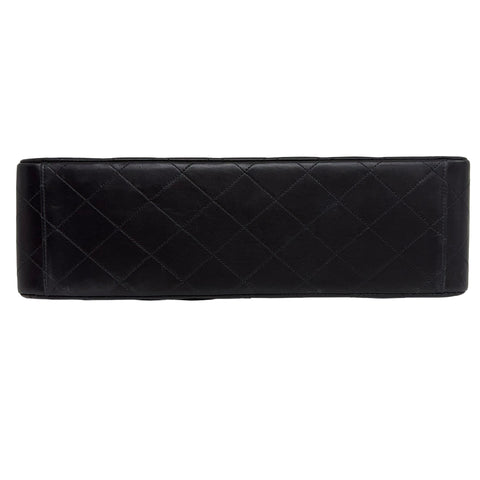 【中古】 CHANEL シャネル JUMBO CLASSIC FLAP デカマトラッセ ショルダーバッグ 3番台(1995年) ブラック ラムスキン ヴィンテージ 中古 USED バッグ