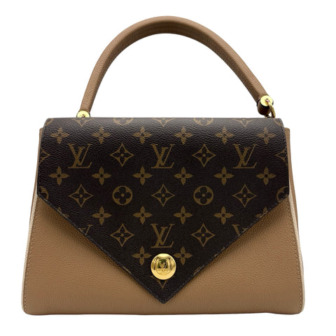 【美品】 LOUIS VUITTON ルイ・ヴィトン DOUBLE V  BAG ドゥブルV ハンドバッグ ショルダーバッグ ICチップ(2021年～) ブラウン/ベージュ レザー 中古 USED バッグ