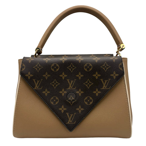 【美品】 LOUIS VUITTON ルイ・ヴィトン DOUBLE V  BAG ドゥブルV ハンドバッグ ショルダーバッグ ICチップ(2021年～) ブラウン/ベージュ レザー 中古 USED バッグ