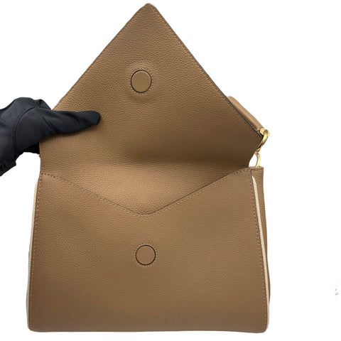 【美品】 LOUIS VUITTON ルイ・ヴィトン DOUBLE V  BAG ドゥブルV ハンドバッグ ショルダーバッグ ICチップ(2021年～) ブラウン/ベージュ レザー 中古 USED バッグ