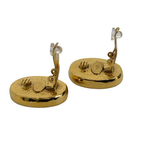 【中古】 CHANEL シャネル EARRINGS グリポアイヤリング EARRINGS ゴールド/ブルー グリポア 中古 GOLD/BLUE