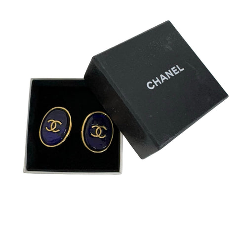 【中古】 CHANEL シャネル EARRINGS グリポアイヤリング EARRINGS ゴールド/ブルー グリポア 中古 GOLD/BLUE