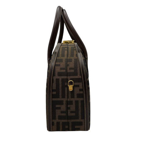 【中古】 FENDI フェンディ ZUCCA HANDBAG ズッカハンドバッグ ショルダーバッグ ブラウン キャンバス 中古 USED バッグ