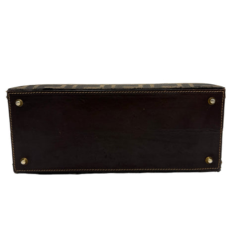 【中古】 FENDI フェンディ ZUCCA HANDBAG ズッカハンドバッグ ショルダーバッグ ブラウン キャンバス 中古 USED バッグ