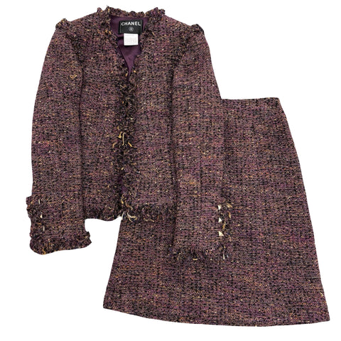 【中古】 CHANEL シャネル SET UP セットアップ ジャケット スカート 40/42 USED 中古 2003年 洋服 CLOTHES
