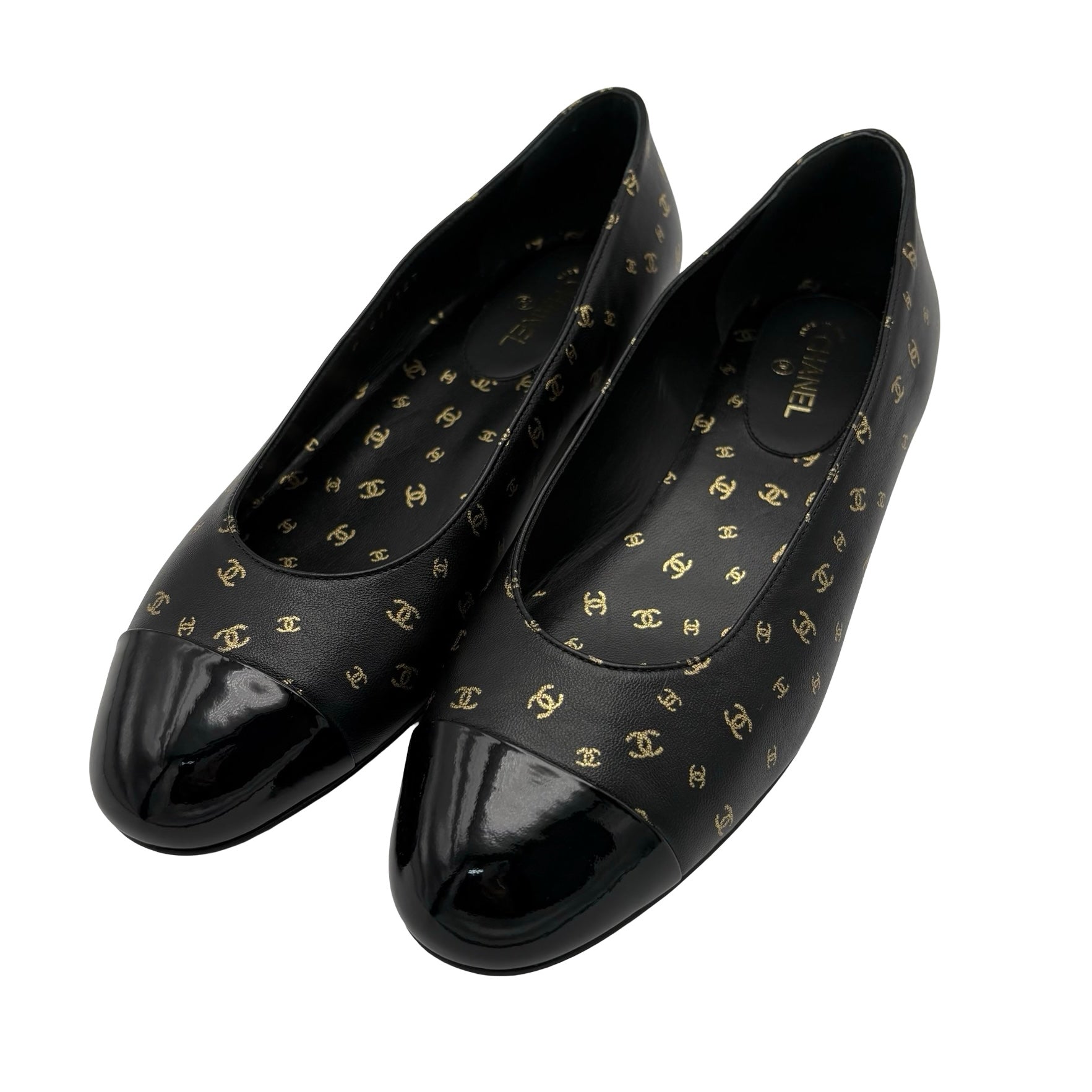 CHANELバレエシューズ37.5 美品】CHANEL シャネル SHOES バレエシューズ 37.5 USED 中古 2023年