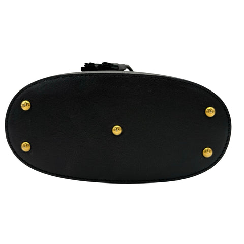 【中古】 GUCCI グッチ BAMBOO DIANA 2WAY DRAWSTRING BAG バンブー ダイアナ 2WAY巾着バッグ ショルダーバッグブラック レザー 中古 USED バッグ