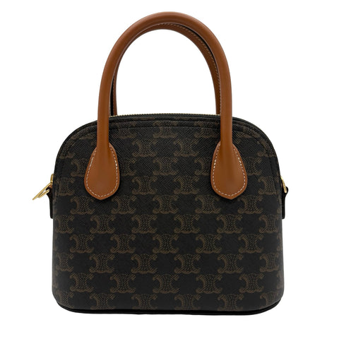 【美品】 CELINE セリーヌ TEEN HONORINE 2WAY SHOULDER BAG ティーンオノリン2WAYショルダーバッグ F・CE1265 ブラウン キャンバス/カーフレザー 中古 USED バッグ