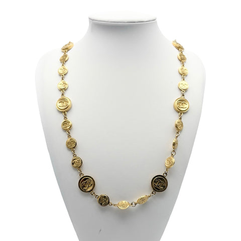 【中古】 CHANEL シャネル COIN MOTIFS COCOMARK LONG NECKLACE コインモチーフココマークロングネックレス NECKLACE ヴィンテージ 中古 GP