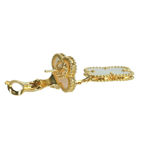 【中古】Van Cleef＆Arpels ヴァンクリーフ＆アーペル K18YG MAGIC ALHAMBRAマジックアルハンブラ 2MOTIFS EARRINGS ピアス 14.9g