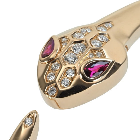 【中古】BVLGARI ブルガリ K18PG SERPENTI SEDUTTORI BANGLE セルペンティセドゥットーリバングル 23.0g