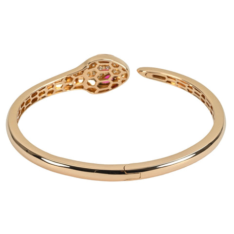 【中古】BVLGARI ブルガリ K18PG SERPENTI SEDUTTORI BANGLE セルペンティセドゥットーリバングル 23.0g