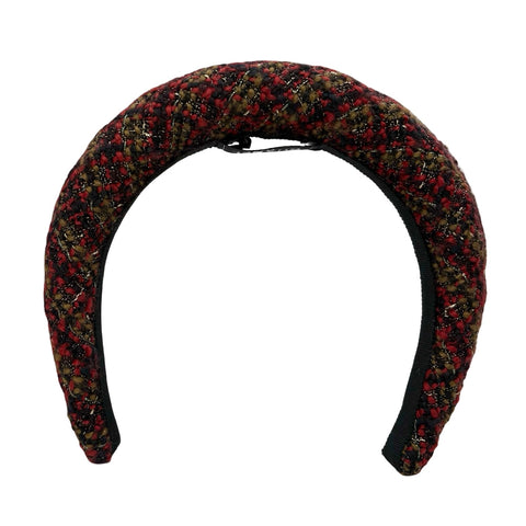 【中古】 CHANEL シャネル  ツイードカチューシャ  マルチカラー ツイード ヘアアクセサリー 中古