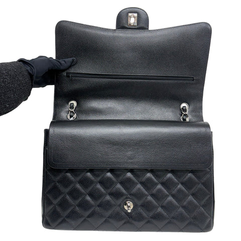 【中古】 CHANEL シャネル MATELASSE CHAIN SHOULDER BAG マトラッセ チェーンショルダーバッグ ショルダーバッグ 18番台(2014年) ブラック キャビアスキン 中古 USED バッグ