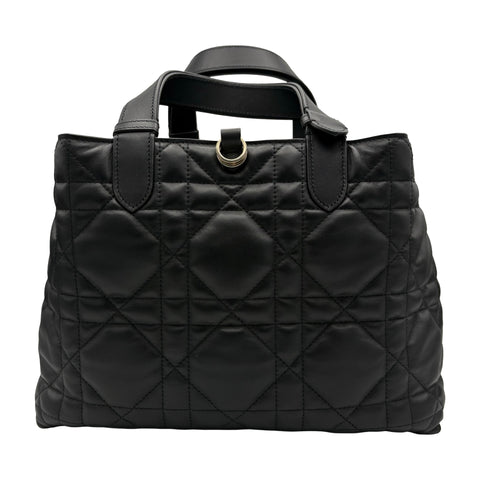 【美品】 Christian Dior クリスチャン ディオール TOUJOURS MEDIUM トゥジュール ミディアム ハンドバッグ 19MA1204(2024年) ブラック レザー 中古 USED バッグ