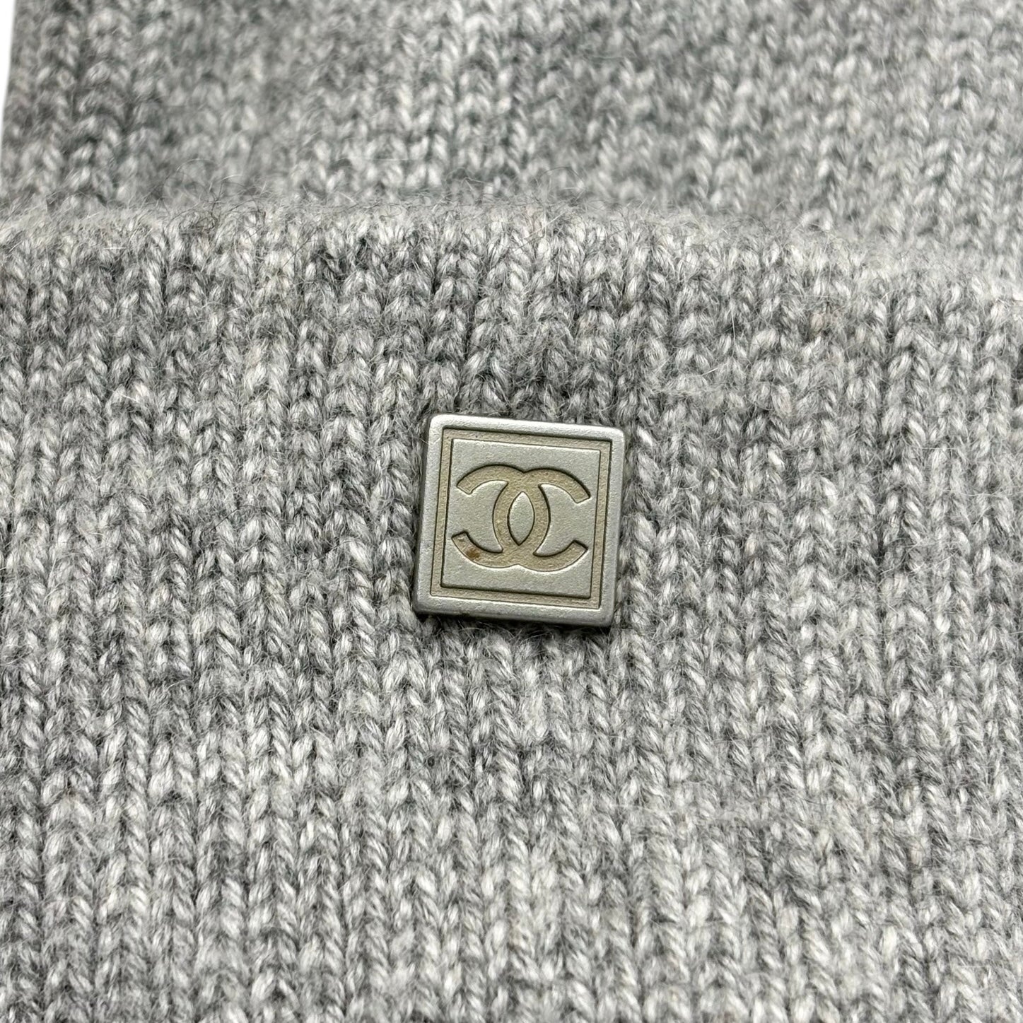 中古】 CHANEL シャネル GLOVES 手袋 小物 ブラック/グレー カシミヤ