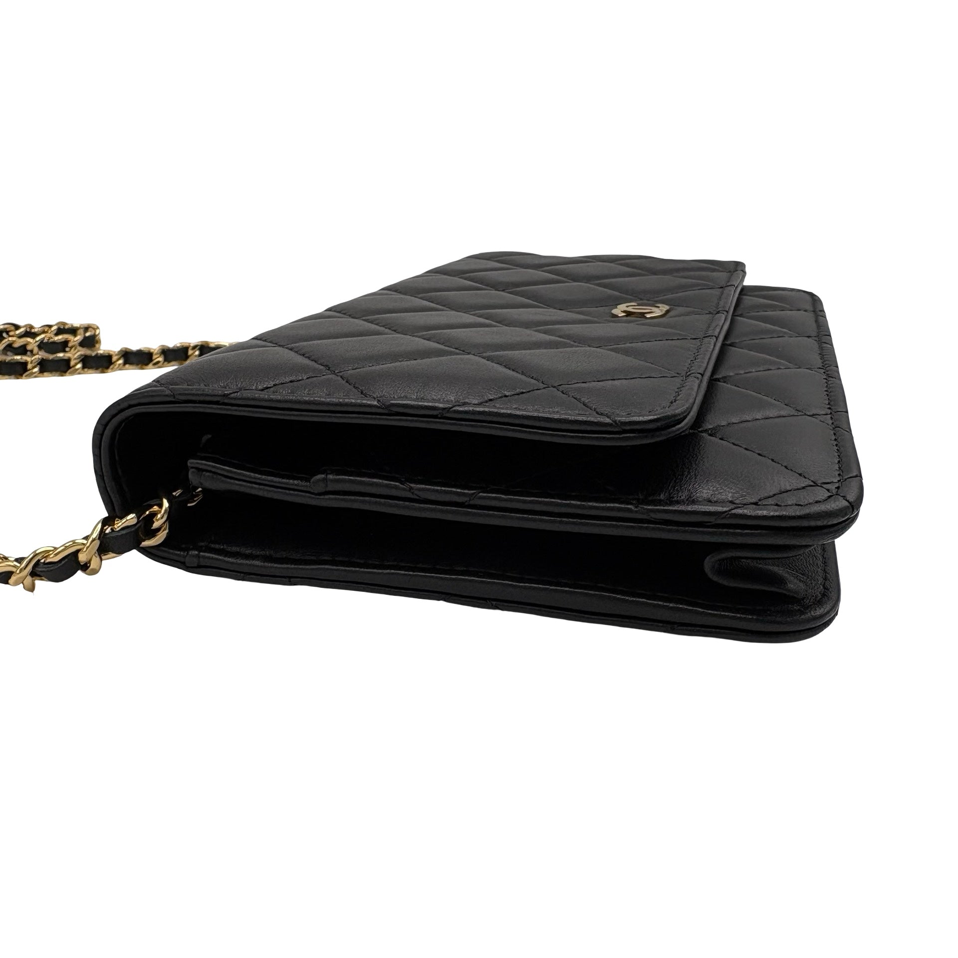 CHANEL シャネル  ショルダーウォレット ブラック 14054 レディース【中古】 90117k 中古】 CHANEL シャネル WALLET WITH CHAIN チェーンウォレット