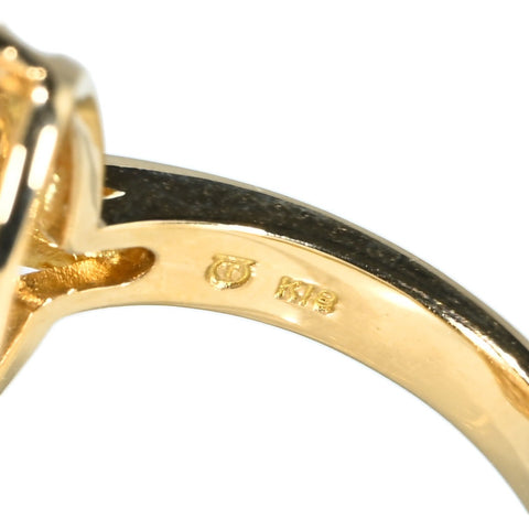 【中古】TASAKI タサキ K18YG ピンクトルマリン・アコヤ パールリング D0.08ct 9.3g #11 ONE PRICE