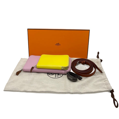 【中古】 Hermes エルメス NOUVEAU TO GO ヌーヴォー・トゥ・ゴー ショルダーバッグ ボディバッグ U刻(2022年) ライム/モーヴシルヴェストル スイフト/エプソン 中古 USED バッグ