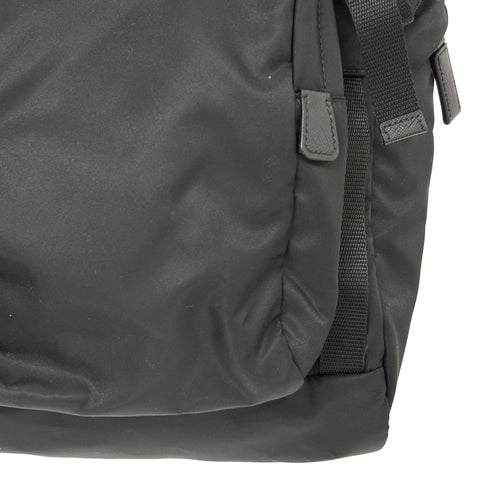 【美品】 PRADA プラダ BACKPACK トライアングルロゴ バックパック ICチップ ブラック ナイロン 美品 中古 USED バッグ