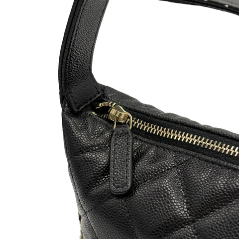 【美品】CHANEL シャネル CHAIN SHOULDER BAG チェーンショルダーバッグ ショルダーバッグ ランダム番(2021年~) ブラック キャビアスキン 美品 中古 USED バッグ