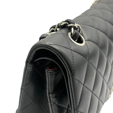【中古】 CHANEL シャネル 11.12 SHOULDER BAG 11.12 ダブルフラップ マトラッセ ショルダーバッグ 29番台(2019-2020年) ブラック ラムスキン 中古 USED バッグ