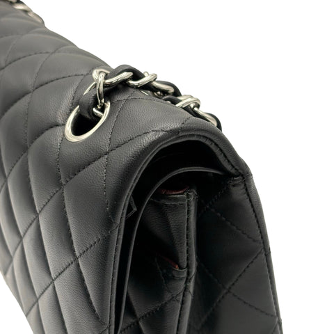【中古】 CHANEL シャネル 11.12 SHOULDER BAG 11.12 ダブルフラップ マトラッセ ショルダーバッグ 29番台(2019-2020年) ブラック ラムスキン 中古 USED バッグ