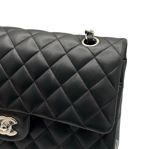 【中古】 CHANEL シャネル 11.12 SHOULDER BAG 11.12 ダブルフラップ マトラッセ ショルダーバッグ 29番台(2019-2020年) ブラック ラムスキン 中古 USED バッグ