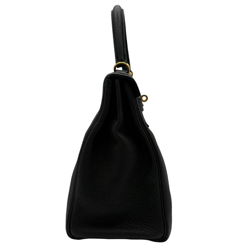 【中古】 Hermes エルメス KELLY28 ケリー28 ハンドバッグ T刻印(2015年) ブラック トゴ 中古 USED バッグ