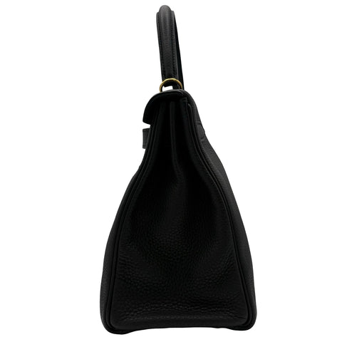 【中古】 Hermes エルメス KELLY28 ケリー28 ハンドバッグ T刻印(2015年) ブラック トゴ 中古 USED バッグ