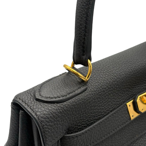 【中古】 Hermes エルメス KELLY28 ケリー28 ハンドバッグ T刻印(2015年) ブラック トゴ 中古 USED バッグ