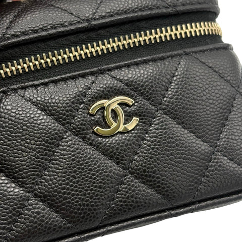 【美品】 CHANEL シャネル BAG CHARM バッグチャーム CHARM ブラック キャビアスキン 美品 BLACK CAVIARSKIN