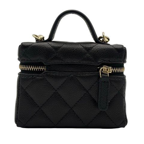 【美品】 CHANEL シャネル BAG CHARM バッグチャーム CHARM ブラック キャビアスキン 美品 BLACK CAVIARSKIN