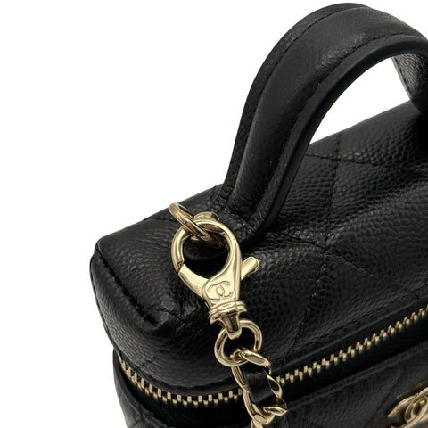【美品】 CHANEL シャネル BAG CHARM バッグチャーム CHARM ブラック キャビアスキン 美品 BLACK CAVIARSKIN