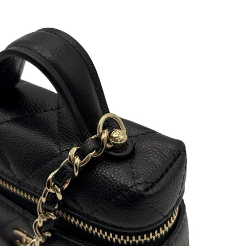 【美品】 CHANEL シャネル BAG CHARM バッグチャーム CHARM ブラック キャビアスキン 美品 BLACK CAVIARSKIN