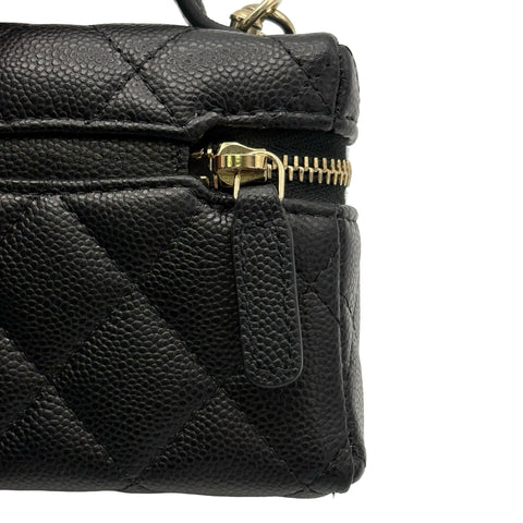 【美品】 CHANEL シャネル BAG CHARM バッグチャーム CHARM ブラック キャビアスキン 美品 BLACK CAVIARSKIN