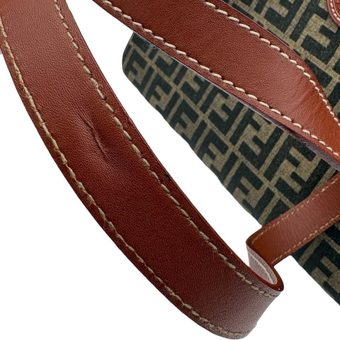 【中古】 FENDI フェンディ ZUCCA SHOULDERBAG ズッカショルダーバッグ ショルダーバッグ ブラウン キャンバス/レザー 中古 USED バッグ