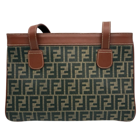 【中古】 FENDI フェンディ ZUCCA SHOULDERBAG ズッカショルダーバッグ ショルダーバッグ ブラウン キャンバス/レザー 中古 USED バッグ