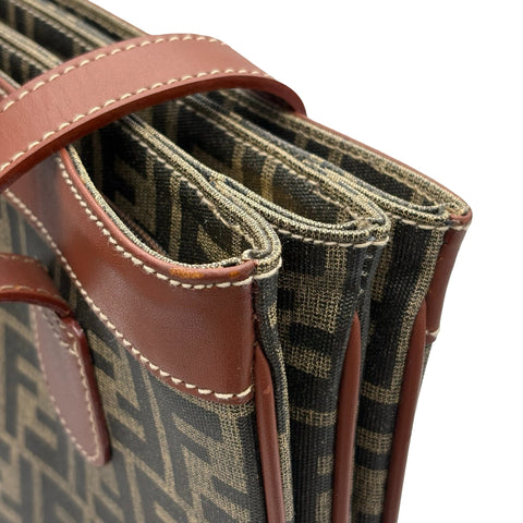 【中古】 FENDI フェンディ ZUCCA SHOULDERBAG ズッカショルダーバッグ ショルダーバッグ ブラウン キャンバス/レザー 中古 USED バッグ