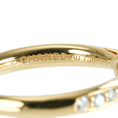 【中古】CHANEL シャネル K18PG DIAMOND カメリア コレクション エンゲージメントリング RING 0.26ct F VVS1 3EX NONE J10834 3.3g #49 GIAミニ鑑定書 指輪