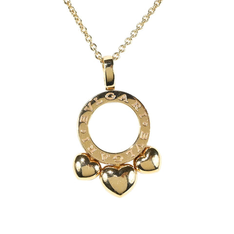 【中古】BVLGARI ブルガリ K18PG NECKLACEアレグラハート ネックレス 15.0ｇ 45cm ONE PRICE