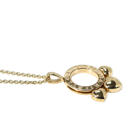 【中古】BVLGARI ブルガリ K18PG NECKLACEアレグラハート ネックレス 15.0ｇ 45cm ONE PRICE